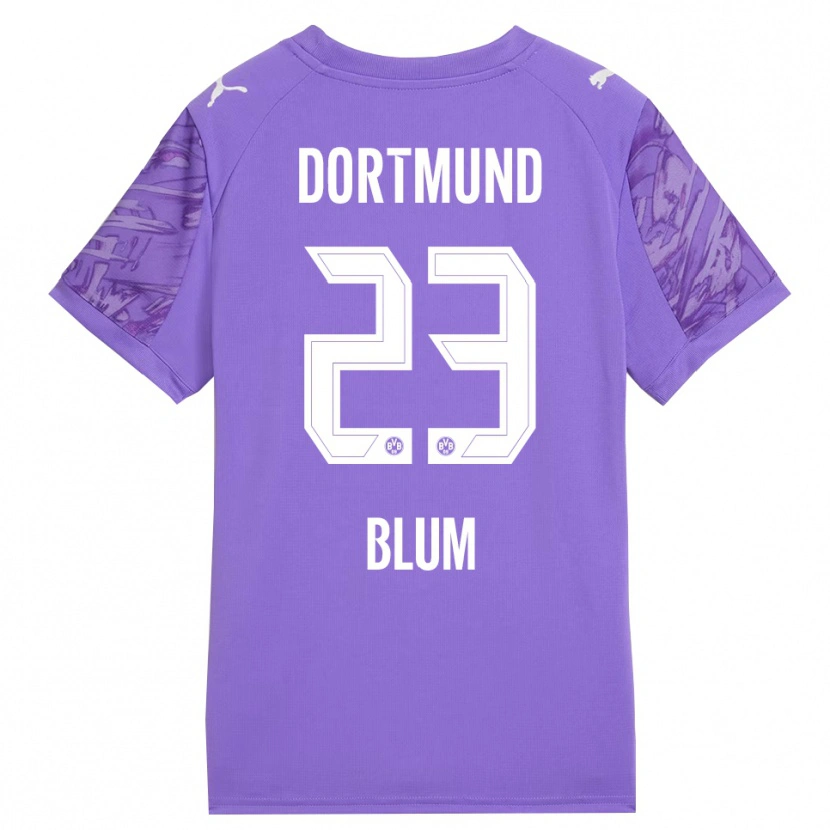Danxen Børn Caroline Blum #23 Lilla Hvid Målmandstrøje 2025/26 Trøje T-shirt