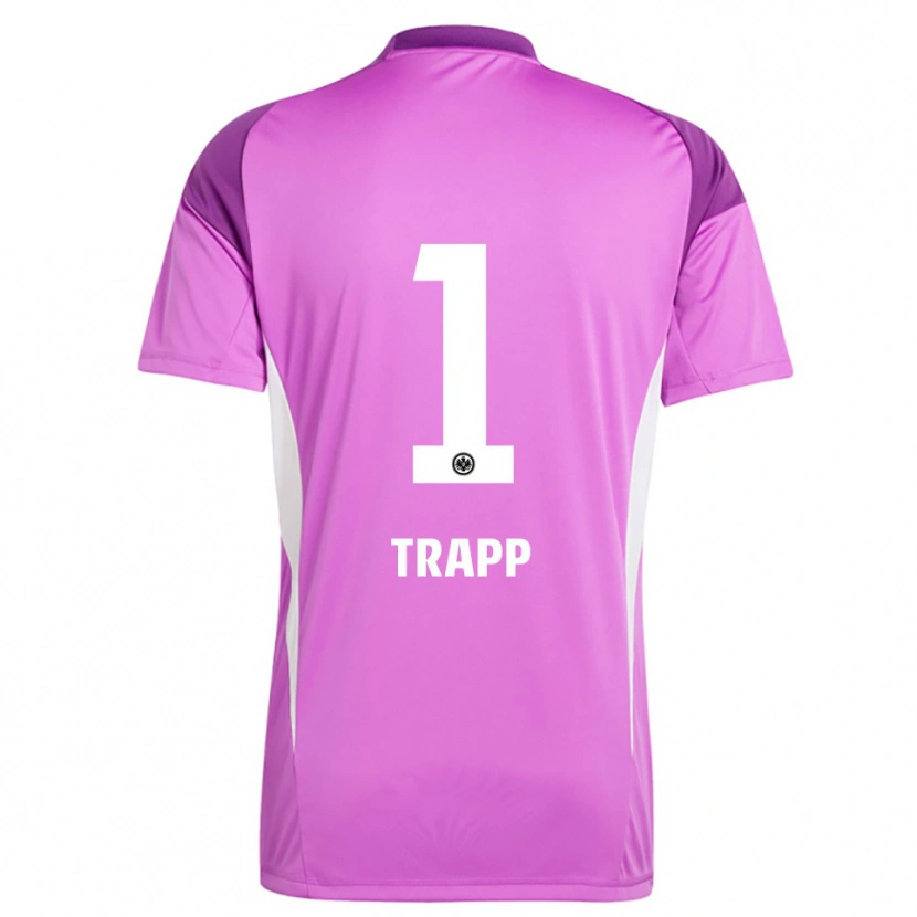Danxen Børn Kevin Trapp #1 Lilla Hvid Målmandstrøje 2025/26 Trøje T-shirt