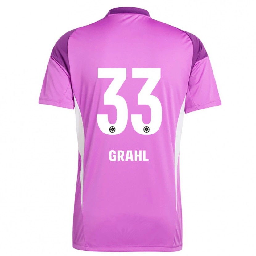 Danxen Børn Jens Grahl #33 Lilla Hvid Målmandstrøje 2025/26 Trøje T-shirt