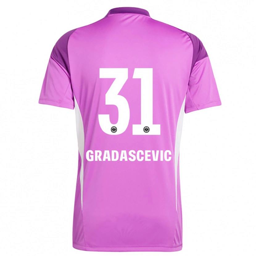 Danxen Børn Meris Gradascevic #31 Lilla Hvid Målmandstrøje 2025/26 Trøje T-shirt