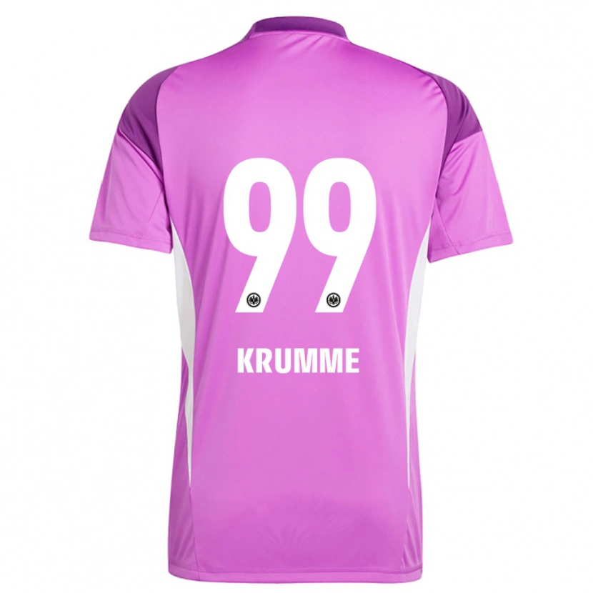 Danxen Børn Janne Krumme #99 Lilla Hvid Målmandstrøje 2025/26 Trøje T-shirt