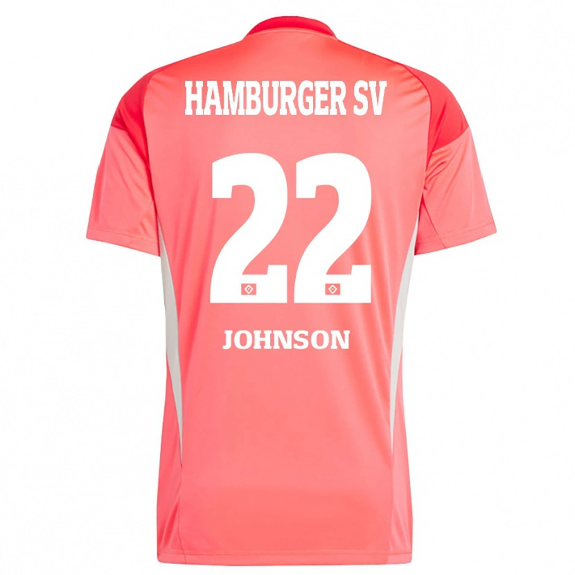 Danxen Børn Emmanuel Johnson #22 Rød Orange Målmandstrøje 2025/26 Trøje T-shirt