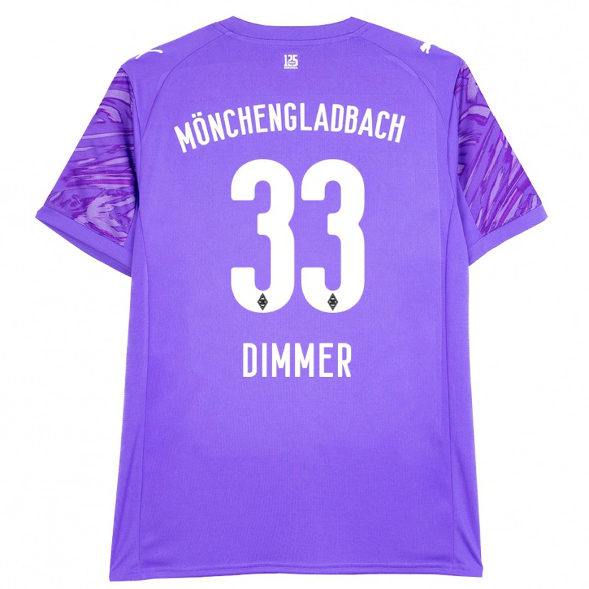 Danxen Børn Florian Dimmer #33 Lilla Hvid Målmandstrøje 2025/26 Trøje T-shirt