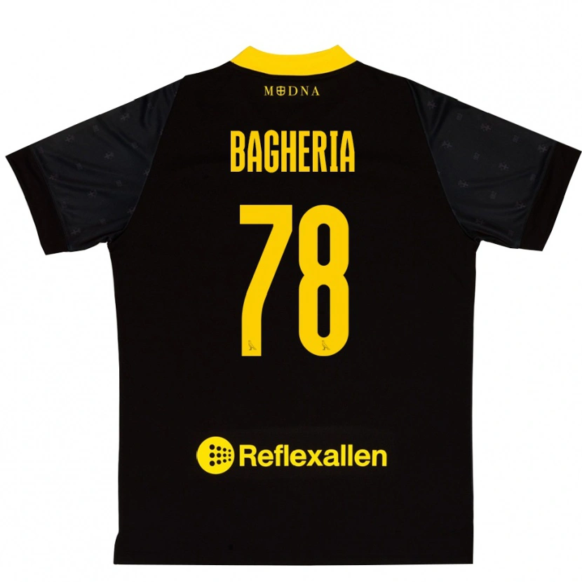 Danxen Børn Fabrizio Bagheria #78 Sort Gul Målmandstrøje 2025/26 Trøje T-shirt