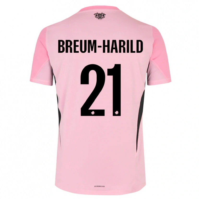 Danxen Børn Tobias Breum-Harild #21 Pink Sort Målmandstrøje 2025/26 Trøje T-shirt