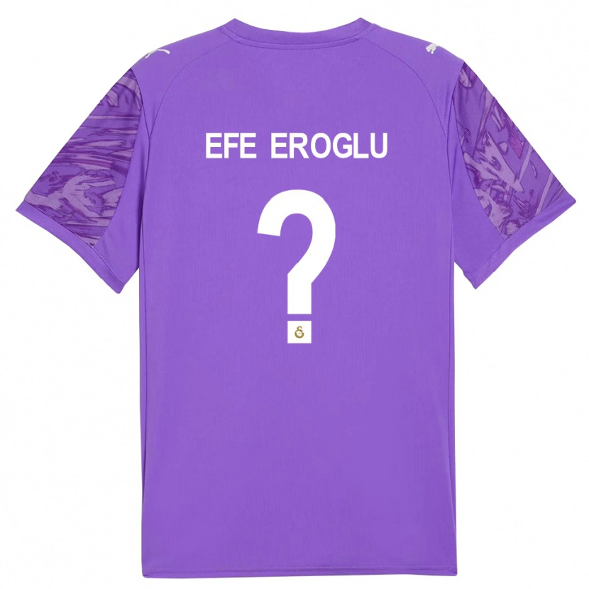 Danxen Børn Cem Efe Eroğlu #0 Lilla Hvid Målmandstrøje 2025/26 Trøje T-shirt