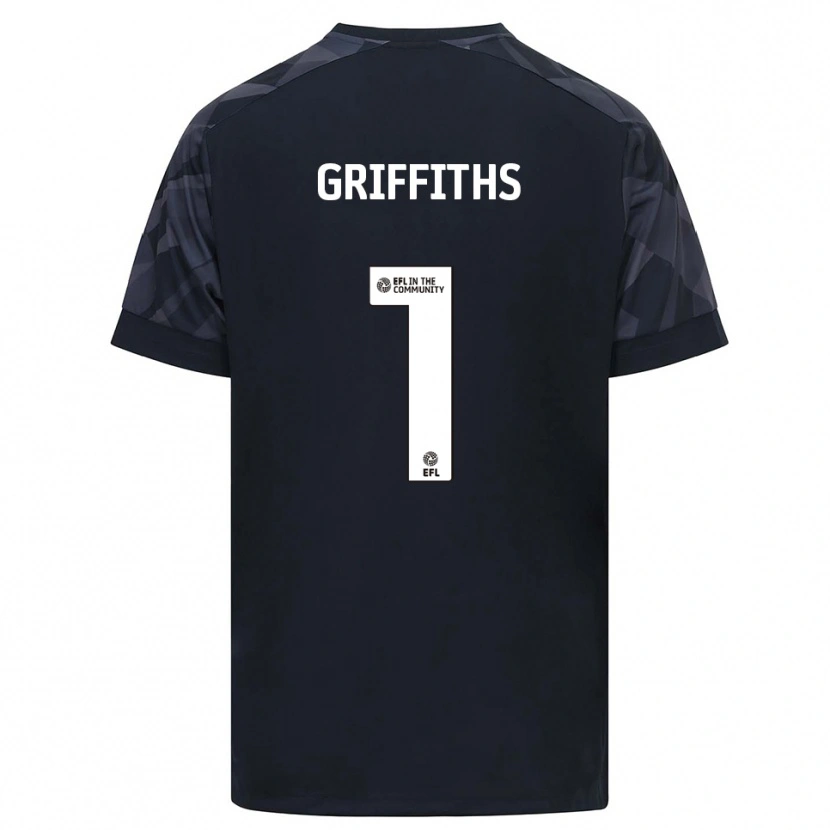 Danxen Mænd Ewan Griffiths #1 Sort Hvid Målmandstrøje 2025/26 Trøje T-shirt