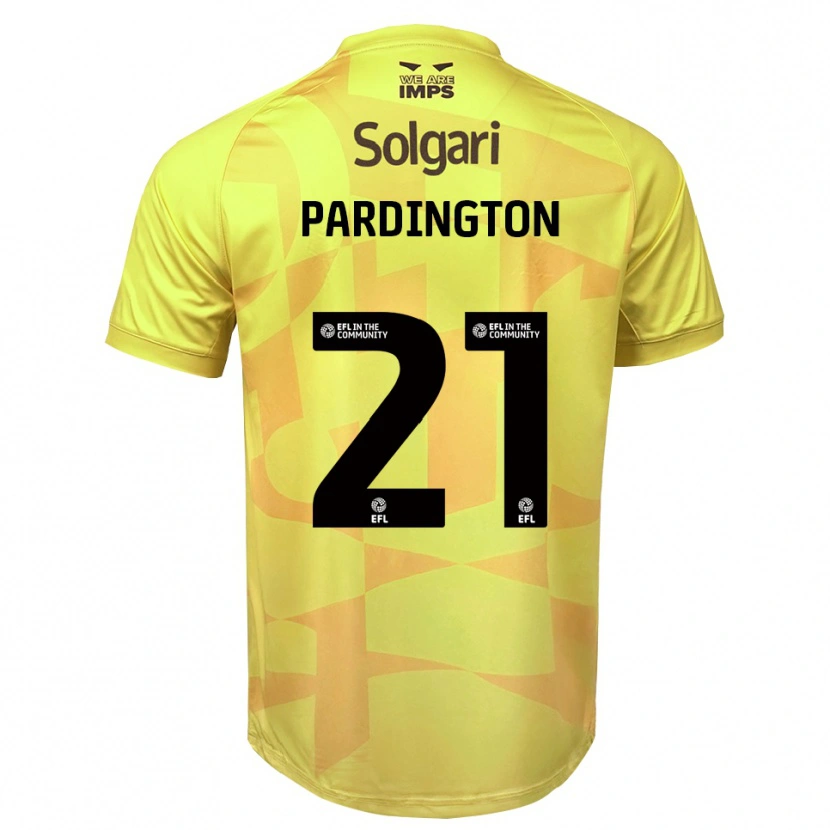 Danxen Mænd Jamie Pardington #21 Gul Sort Målmandstrøje 2025/26 Trøje T-shirt