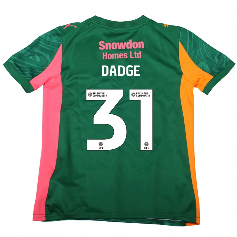 Danxen Mænd James Dadge #31 Mørkegrøn Pink Målmandstrøje 2025/26 Trøje T-shirt