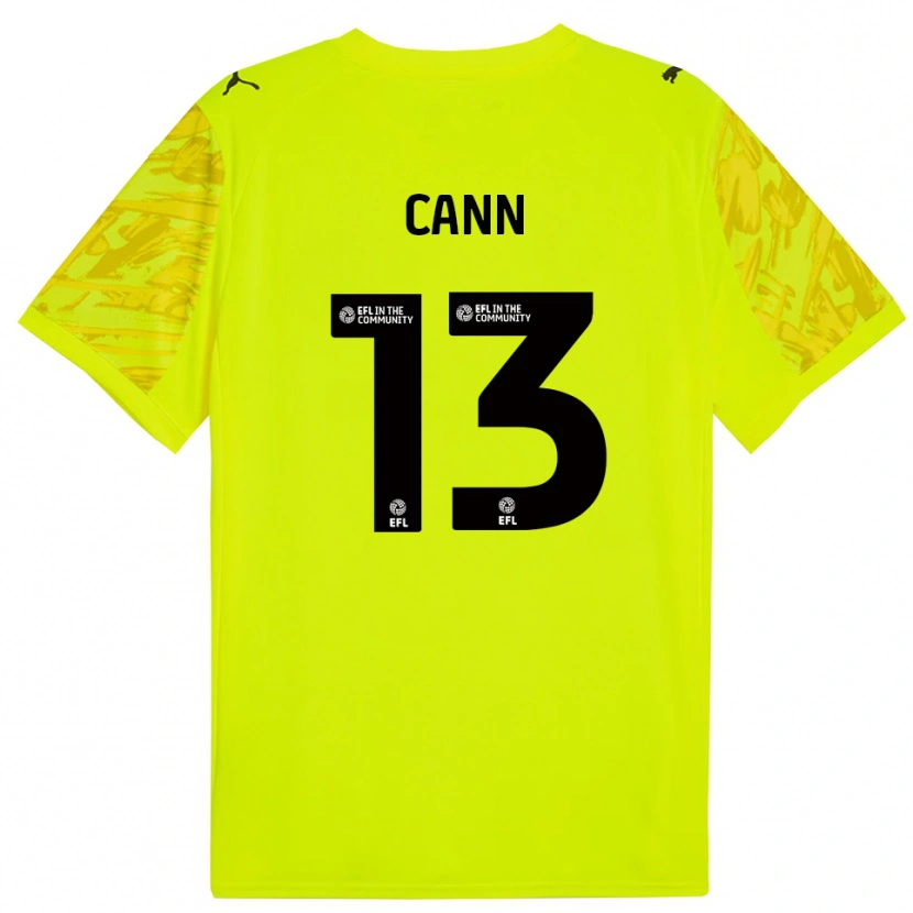 Danxen Mænd Ted Cann #13 Lysende Grøn Sort Målmandstrøje 2025/26 Trøje T-shirt