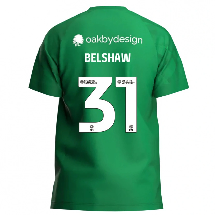 Danxen Mænd James Belshaw #31 Grøn Hvid Målmandstrøje 2025/26 Trøje T-shirt