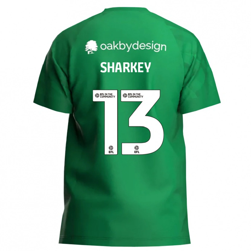 Danxen Mænd Toby Sharkey #13 Grøn Hvid Målmandstrøje 2025/26 Trøje T-shirt