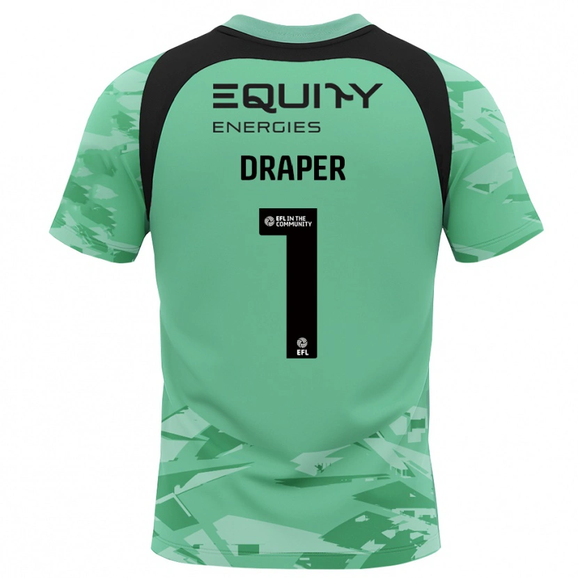 Danxen Mænd Anna Draper #1 Lys Grøn Glack Målmandstrøje 2025/26 Trøje T-shirt