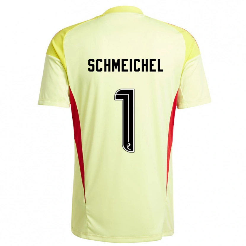 Danxen Mænd Kasper Schmeichel #1 Gul Rød Målmandstrøje 2025/26 Trøje T-shirt