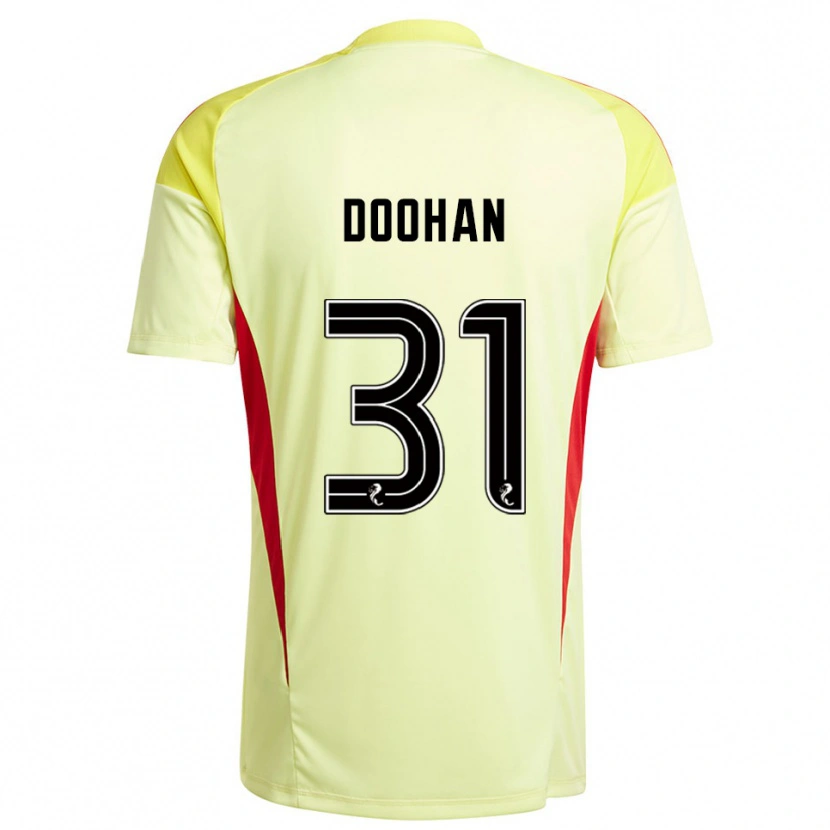 Danxen Mænd Ross Doohan #31 Gul Rød Målmandstrøje 2025/26 Trøje T-shirt
