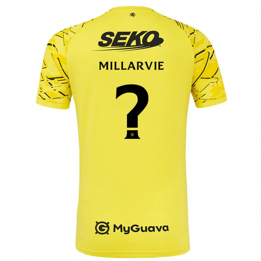 Danxen Mænd Jaden Millarvie #0 Gul Sort Målmandstrøje 2025/26 Trøje T-shirt