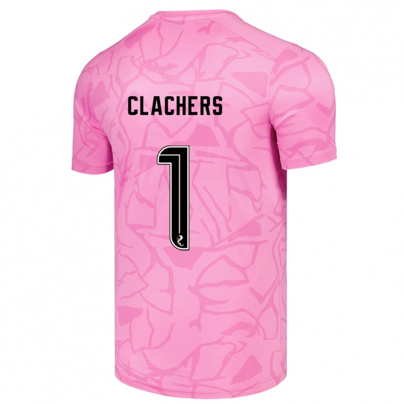 Danxen Mænd Erin Clachers #1 Pink Sort Målmandstrøje 2025/26 Trøje T-shirt