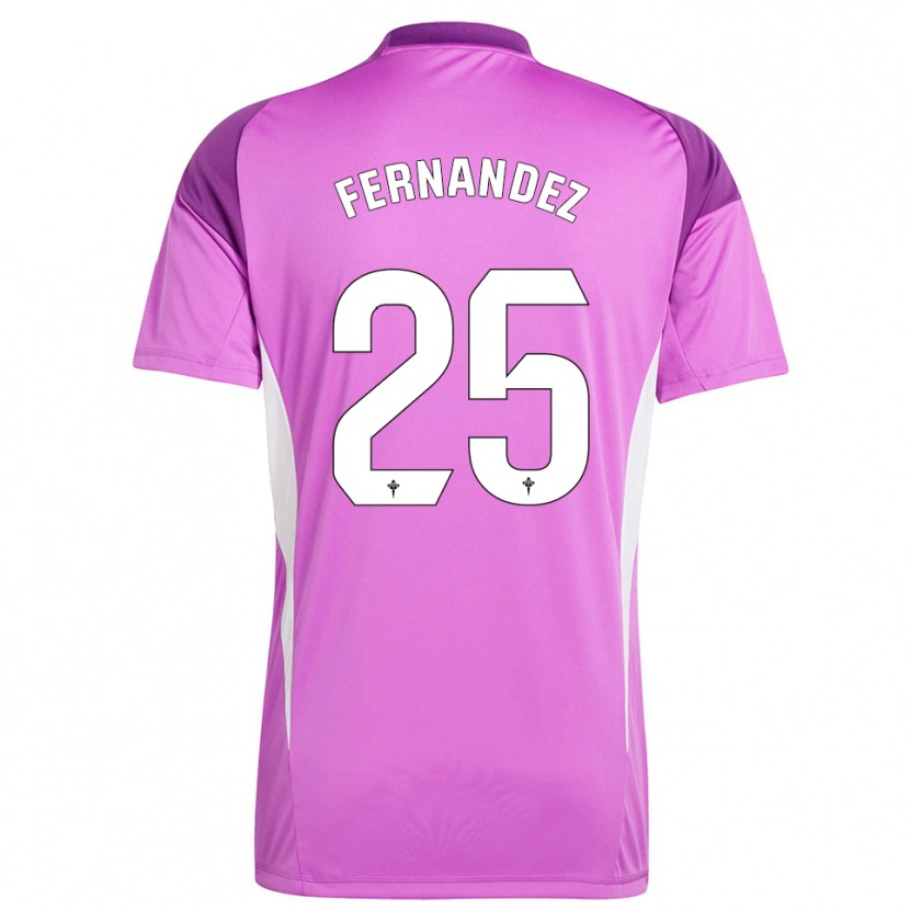 Danxen Mænd César Fernández #25 Lilla Hvid Målmandstrøje 2025/26 Trøje T-shirt
