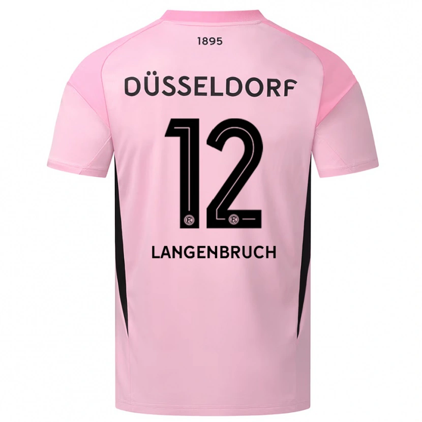 Danxen Mænd Linus Langenbruch #12 Pink Sort Målmandstrøje 2025/26 Trøje T-shirt