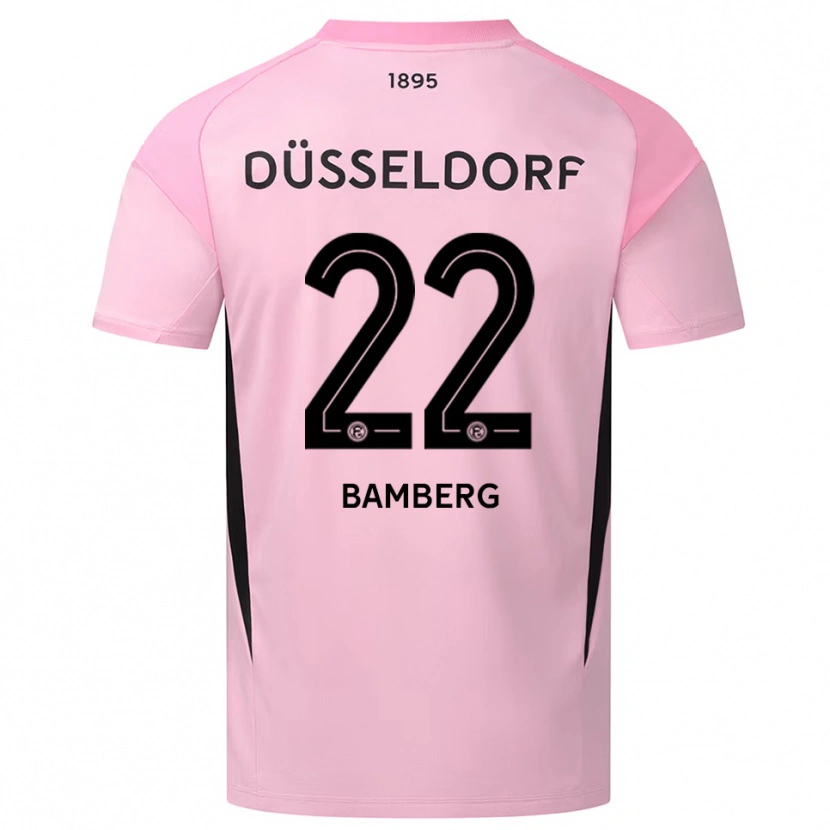 Danxen Mænd Julian Bamberg #22 Pink Sort Målmandstrøje 2025/26 Trøje T-shirt