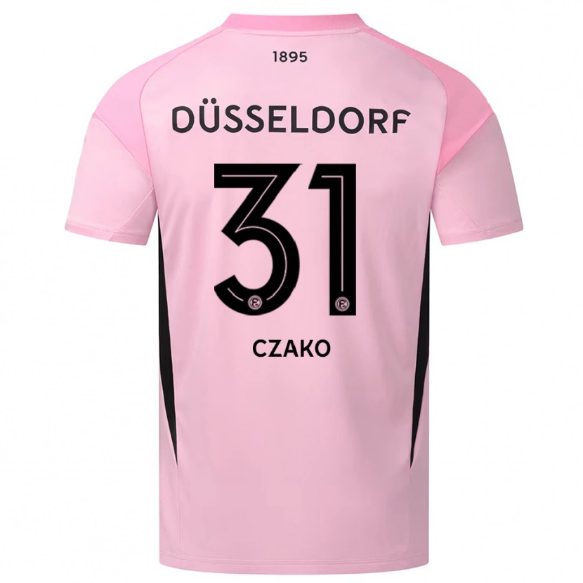 Danxen Mænd Milán Czakó #31 Pink Sort Målmandstrøje 2025/26 Trøje T-shirt