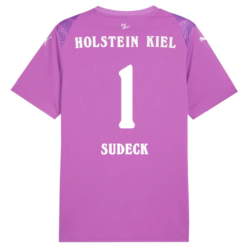 Danxen Mænd Thore-Liam Sudeck #1 Lilla Hvid Målmandstrøje 2025/26 Trøje T-shirt