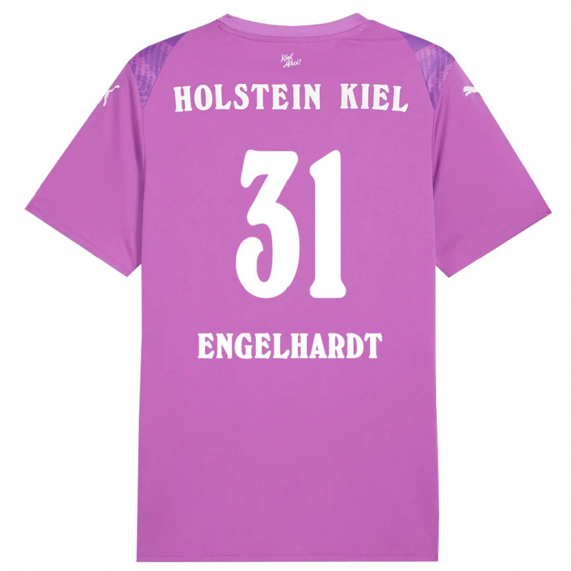Danxen Mænd Marcel Engelhardt #31 Lilla Hvid Målmandstrøje 2025/26 Trøje T-shirt