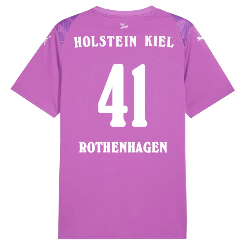 Danxen Mænd Lio Rothenhagen #41 Lilla Hvid Målmandstrøje 2025/26 Trøje T-shirt