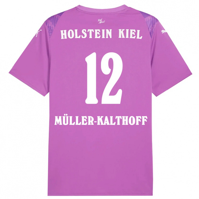Danxen Mænd Henrie Müller-Kalthoff #12 Lilla Hvid Målmandstrøje 2025/26 Trøje T-shirt