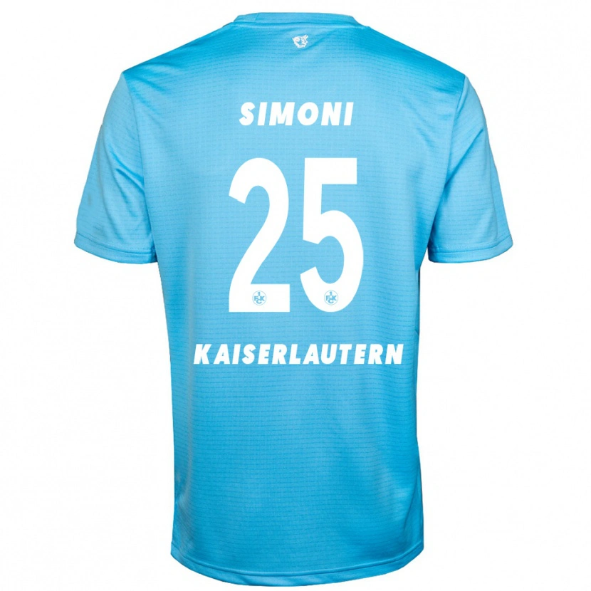 Danxen Mænd Simon Simoni #25 Lyseblå Hvid Målmandstrøje 2025/26 Trøje T-shirt