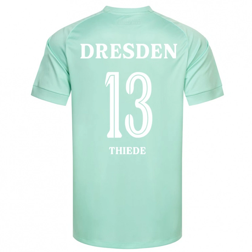 Danxen Mænd Tristan Thiede #13 Lysegrøn Hvid Målmandstrøje 2025/26 Trøje T-shirt