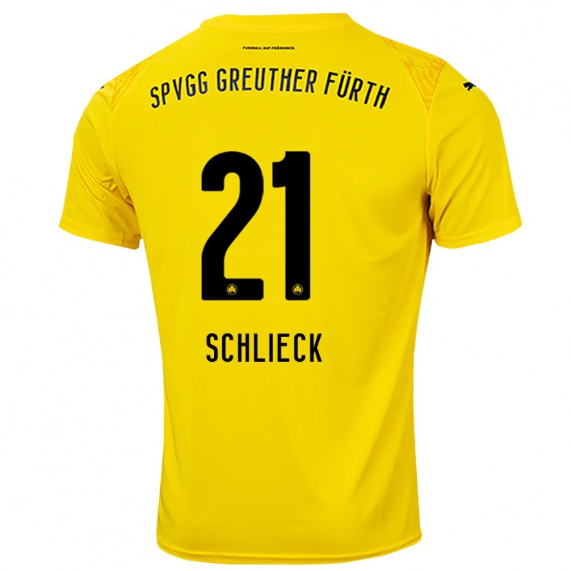 Danxen Mænd Timo Schlieck #21 Gul Sort Målmandstrøje 2025/26 Trøje T-shirt