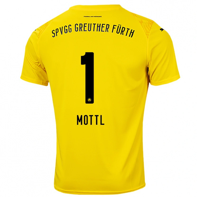 Danxen Mænd Jan Mottl #1 Gul Sort Målmandstrøje 2025/26 Trøje T-shirt