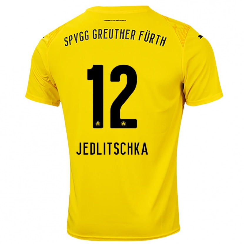 Danxen Mænd Moritz Jedlitschka #12 Gul Sort Målmandstrøje 2025/26 Trøje T-shirt