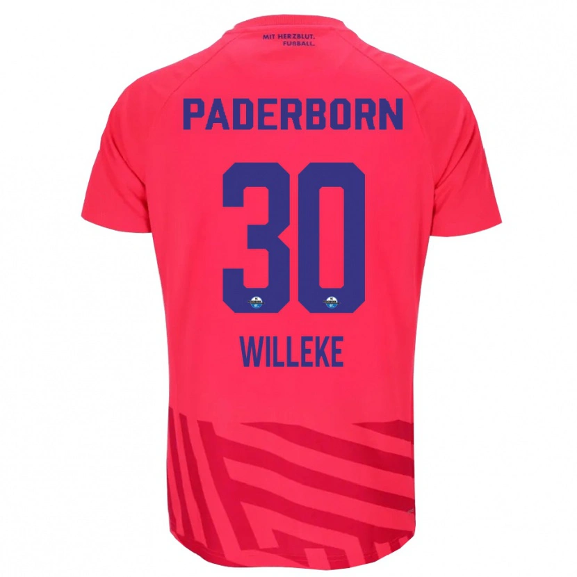Danxen Mænd Nico Willeke #30 Rød Sort Målmandstrøje 2025/26 Trøje T-shirt