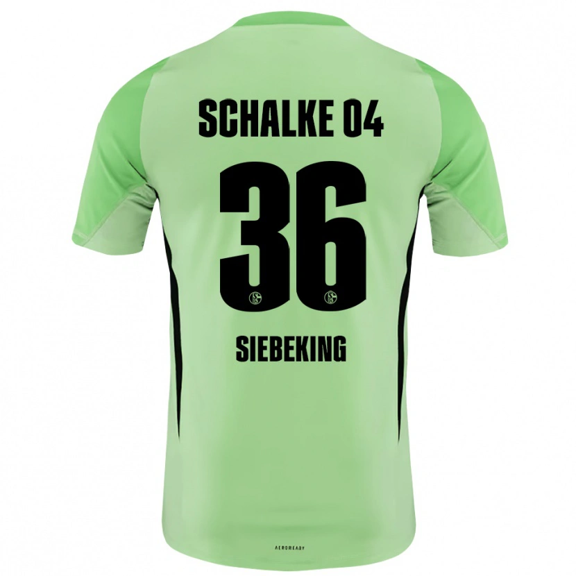 Danxen Mænd Johannes Siebeking #36 Lysegrøn Sort Målmandstrøje 2025/26 Trøje T-shirt