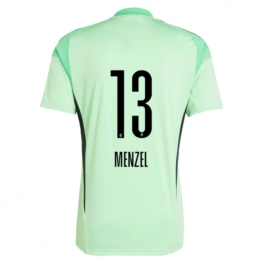 Danxen Mænd Phillip Menzel #13 Lysegrøn Sort Målmandstrøje 2025/26 Trøje T-shirt