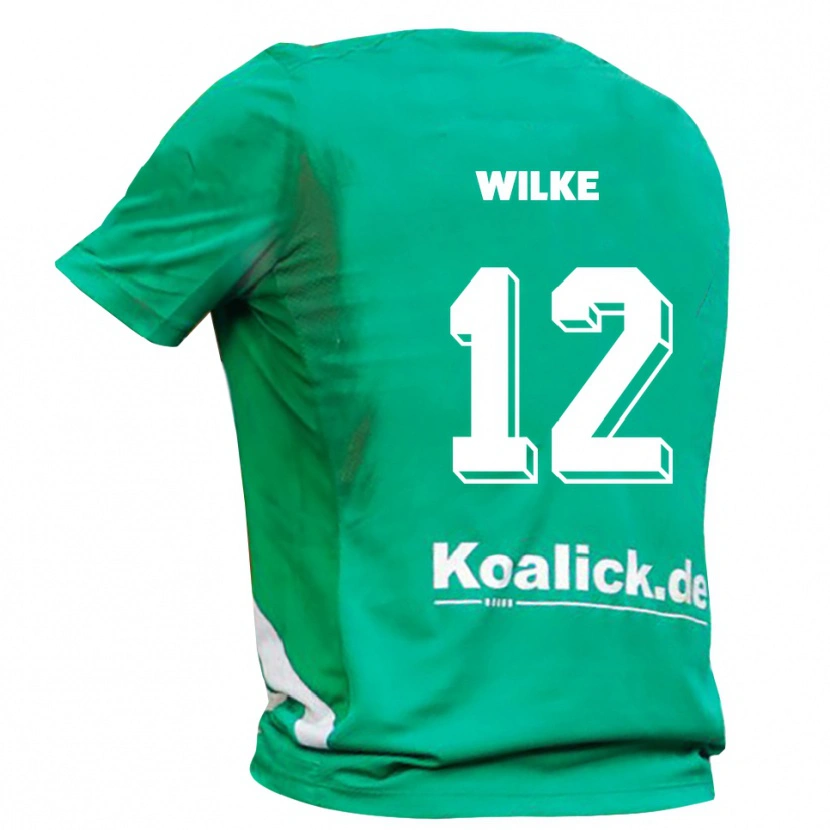 Danxen Mænd Malte Wilke #12 Grøn Hvid Målmandstrøje 2025/26 Trøje T-shirt