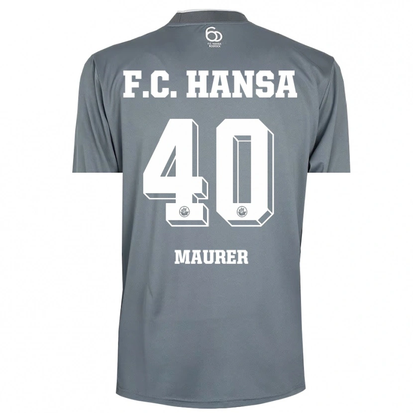 Danxen Mænd Erik Maurer #40 Lysegrå Hvid Målmandstrøje 2025/26 Trøje T-shirt