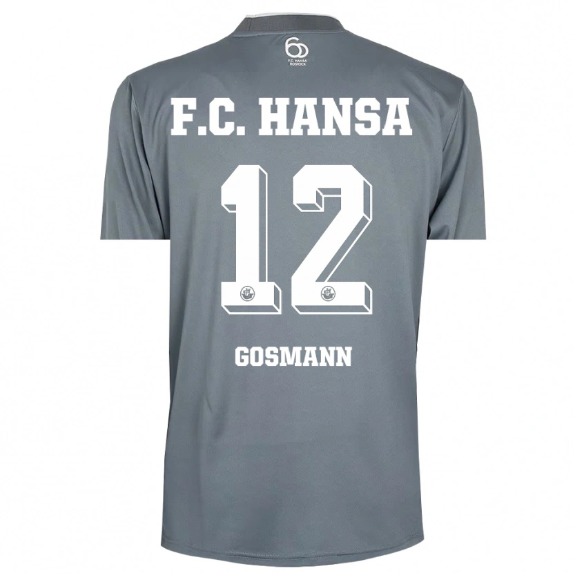 Danxen Mænd Hermann Gosmann #12 Lysegrå Hvid Målmandstrøje 2025/26 Trøje T-shirt