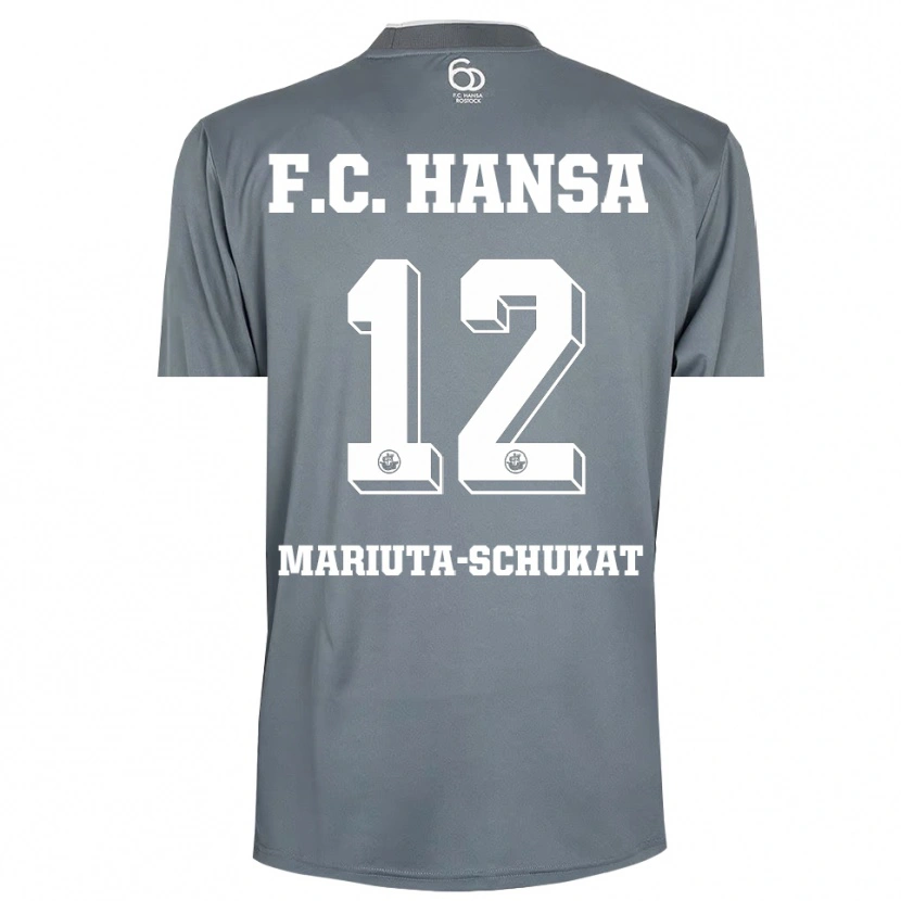 Danxen Mænd Lara Mariuta-Schukat #12 Lysegrå Hvid Målmandstrøje 2025/26 Trøje T-shirt