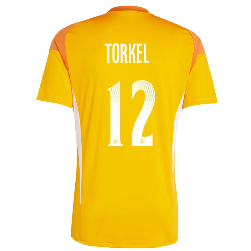 Danxen Mænd Henri Torkel #12 Orange Hvid Målmandstrøje 2025/26 Trøje T-shirt