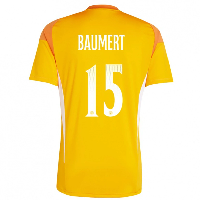 Danxen Mænd Moritz Baumert #15 Orange Hvid Målmandstrøje 2025/26 Trøje T-shirt