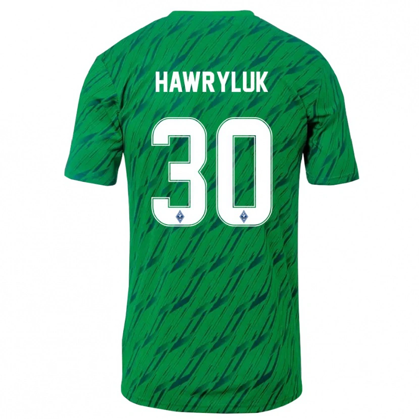 Danxen Mænd Lucien Hawryluk #30 Grøn Hvid Målmandstrøje 2025/26 Trøje T-shirt