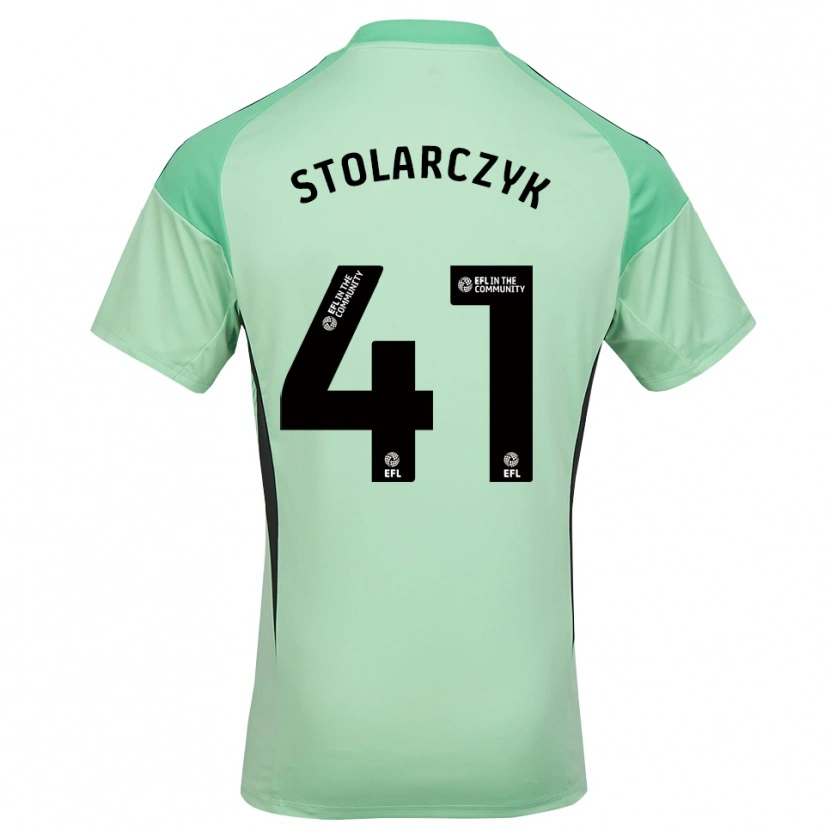 Danxen Mænd Jakub Stolarczyk #41 Lys Grøn Sort Målmandstrøje 2025/26 Trøje T-shirt