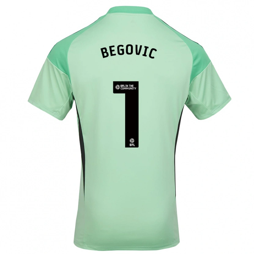 Danxen Mænd Asmir Begovic #1 Lys Grøn Sort Målmandstrøje 2025/26 Trøje T-shirt