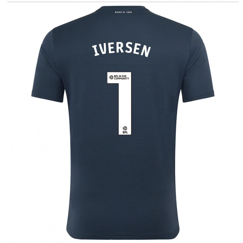 Danxen Mænd Daniel Iversen #1 Sort Hvid Målmandstrøje 2025/26 Trøje T-shirt