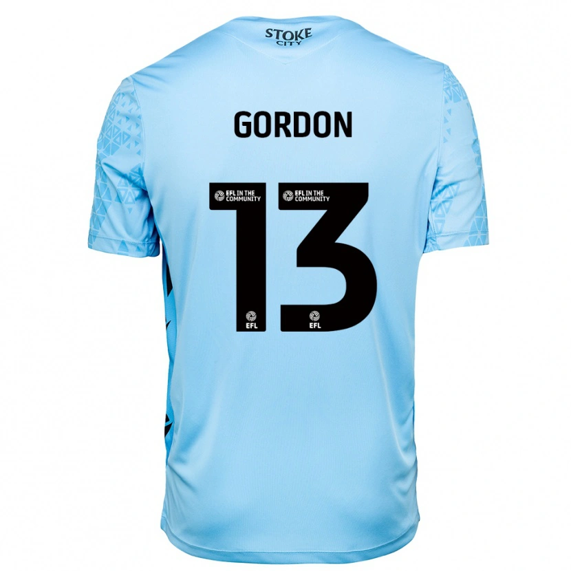 Danxen Mænd Jonathon Gordon #13 Himmelblå Sort Målmandstrøje 2025/26 Trøje T-shirt