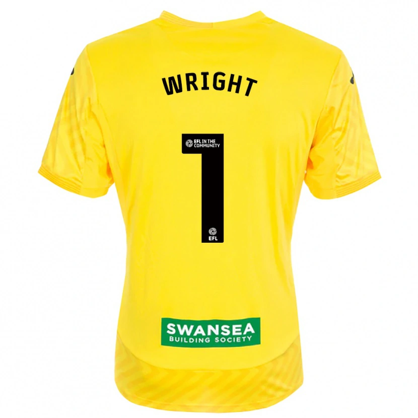 Danxen Mænd Tom Wright #1 Gul Sort Målmandstrøje 2025/26 Trøje T-shirt
