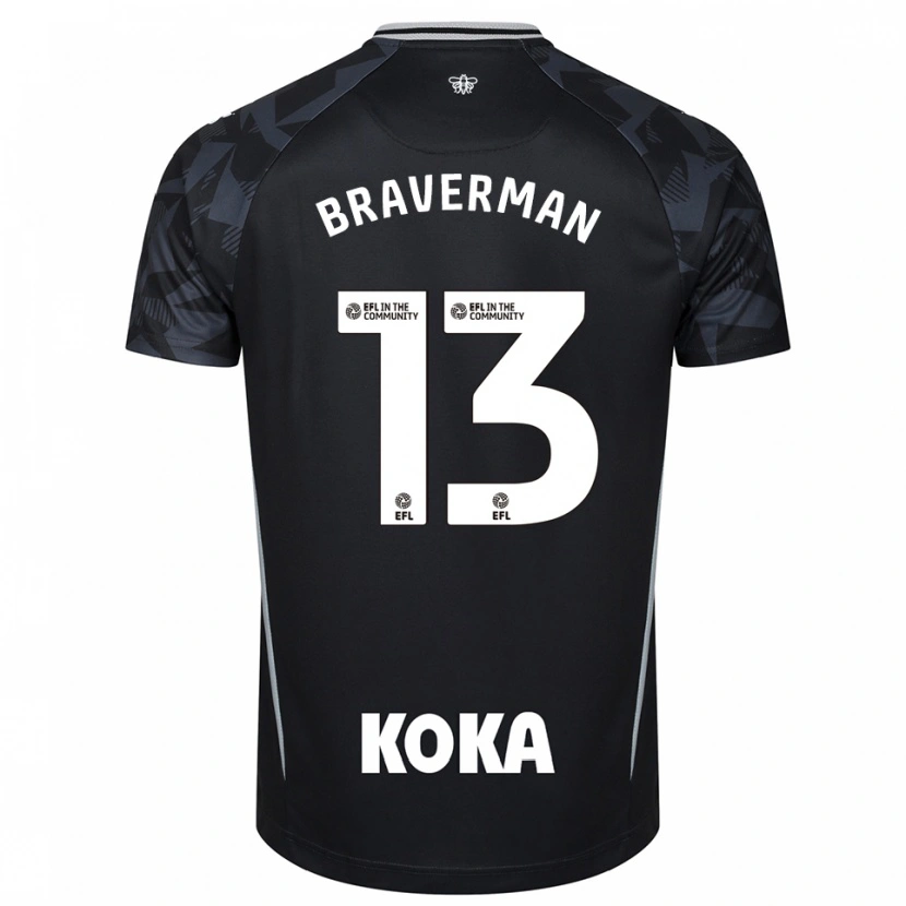 Danxen Mænd Zack Braverman #13 Sort Blå Målmandstrøje 2025/26 Trøje T-shirt